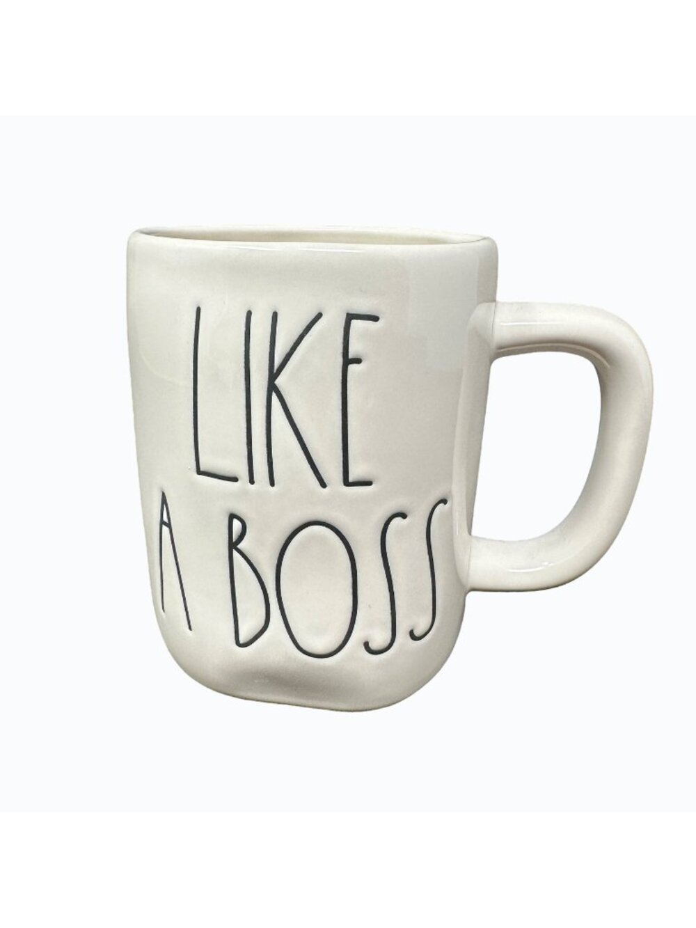 Rae Dunn LIKE A BOSS Mug White Artisan Collection by Magenta Coffee Cup Gift